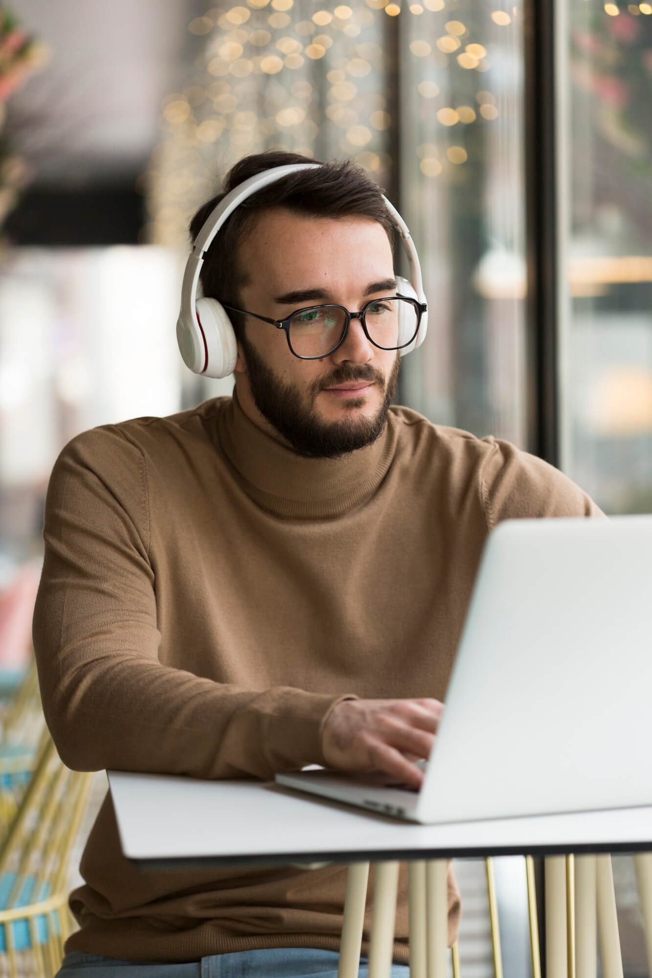 man getting training LMS